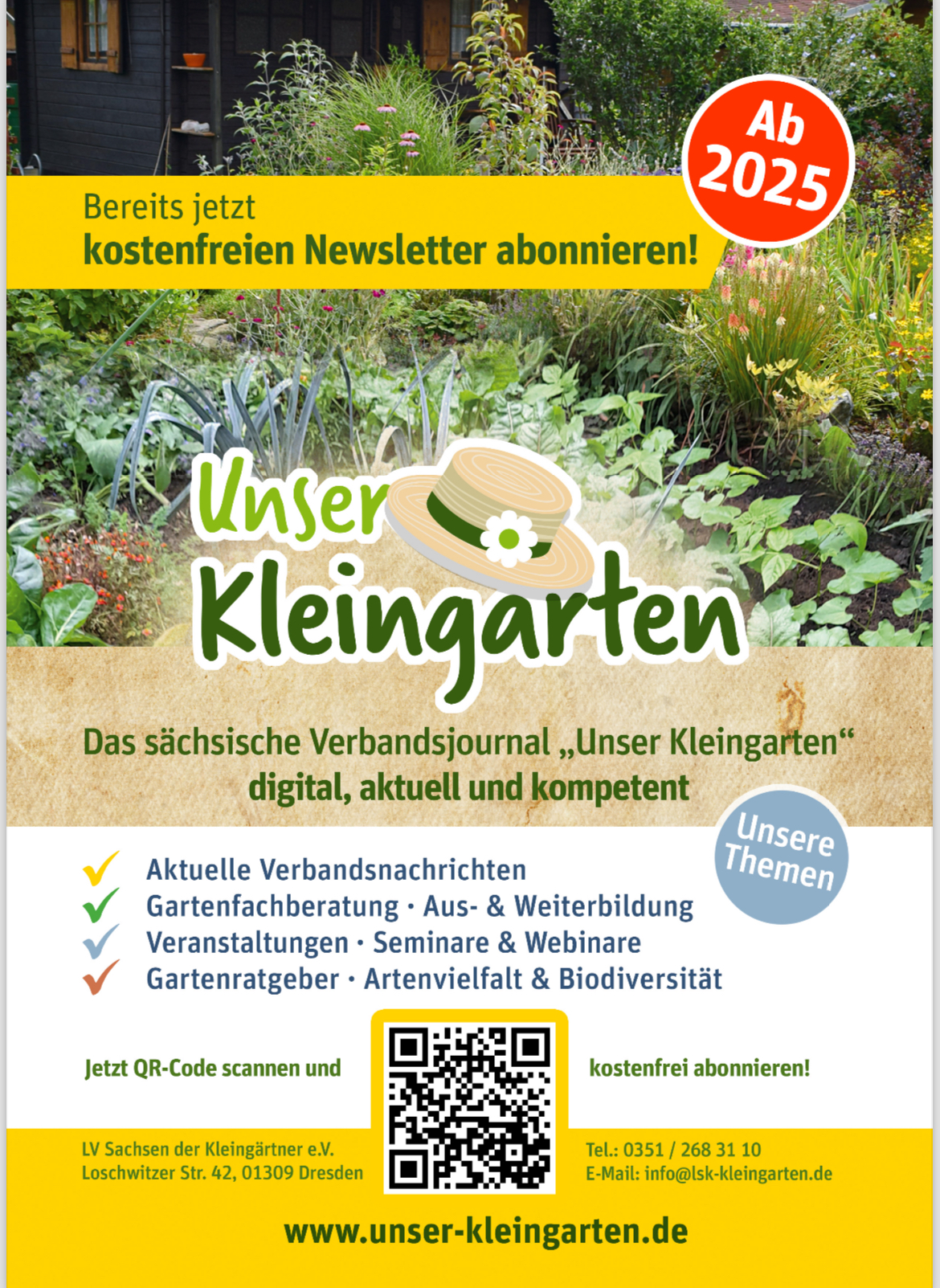 Bild zu Kostenfreien Newsletter abonnieren! Unser Kleingarten